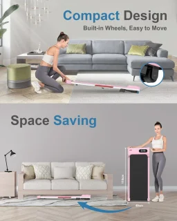 Elektrisch Opvouwbare Loopband 3-in-1 Roze