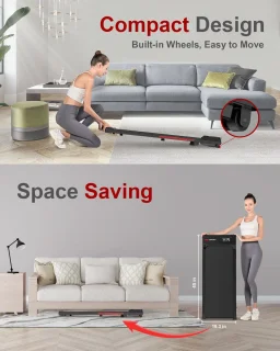 Elektrisch Opvouwbare Loopband Zwart 2,5 PK 40 cm Breed