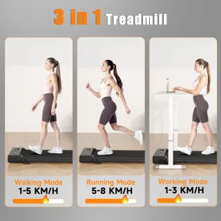 Elektrische 3-in-1 Opvouwbare Loopband Wandelpad 2,5 pk Zwart