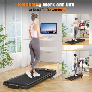 Elektrische 3-in-1 Opvouwbare Loopband Wandelpad 2,5 pk Zwart