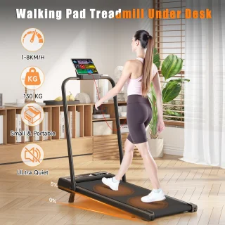 Elektrische 3-in-1 Opvouwbare Loopband Wandelpad 2,5 pk Zwart