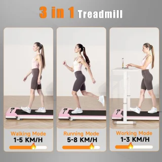 Elektrische loopband 3-in-1 roze 2,5 pk