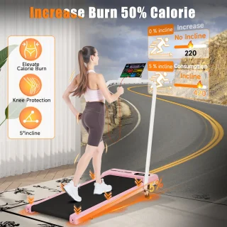 Elektrische loopband 3-in-1 roze 2,5 pk