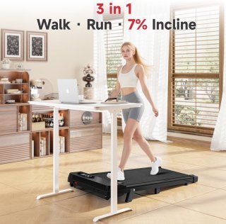 Elektrische loopband met helling 7% 2.5HP zwart