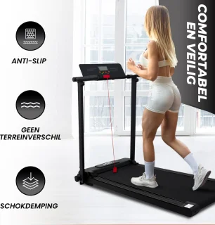 Fitby Loopband Walking Pad Inklapbaar Zwart