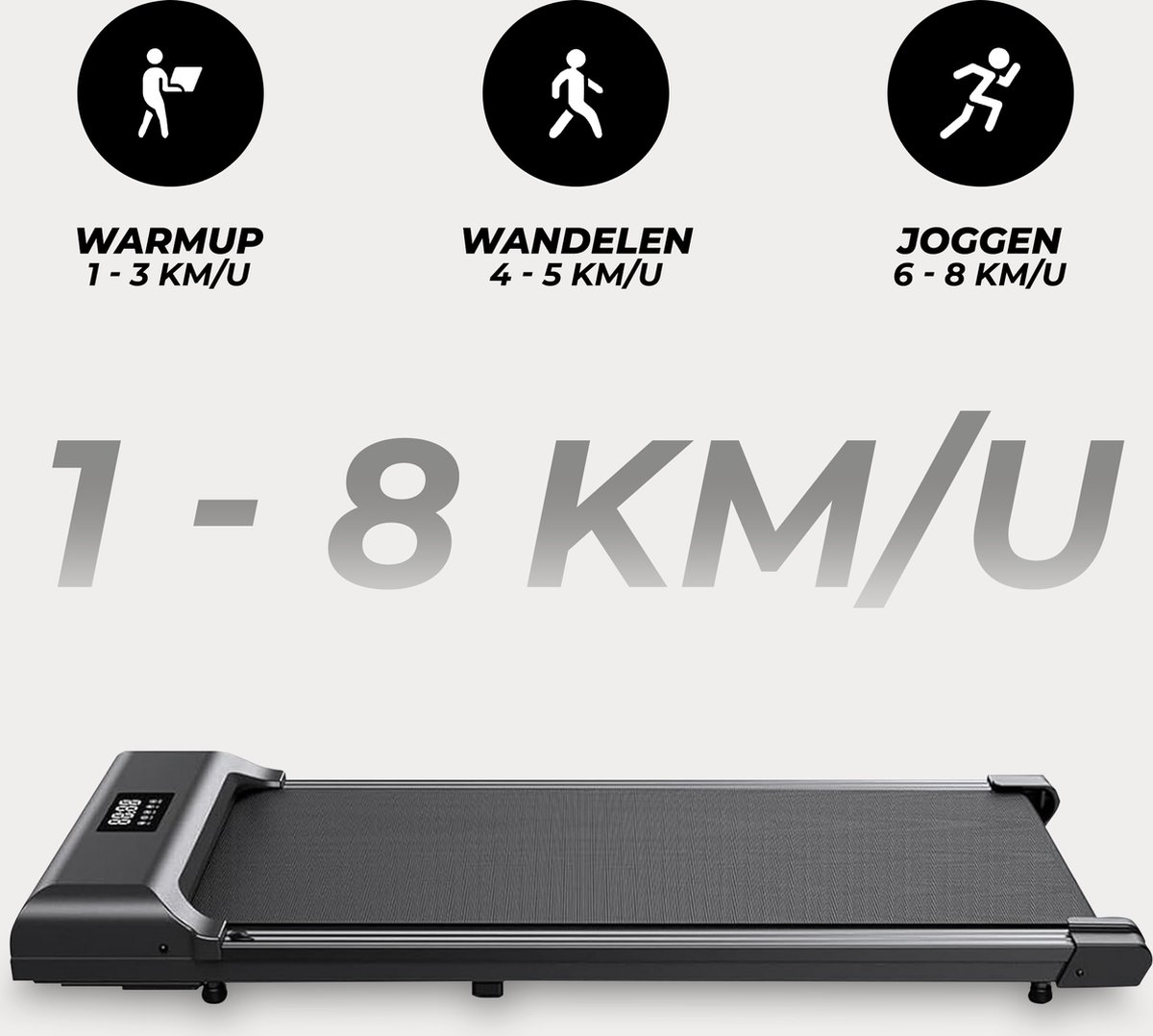 Wat vinden we goed aan de Fitby Walking Pad Loopband Zwart