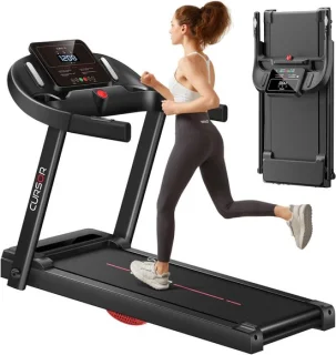 FITNESS Loopband Opvouwbaar 14KM/H Met Hartslagmonitor