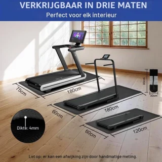 Fitnessmat - 60 x 120 cm - 4 mm dikte - nitrilbutadieenrubber