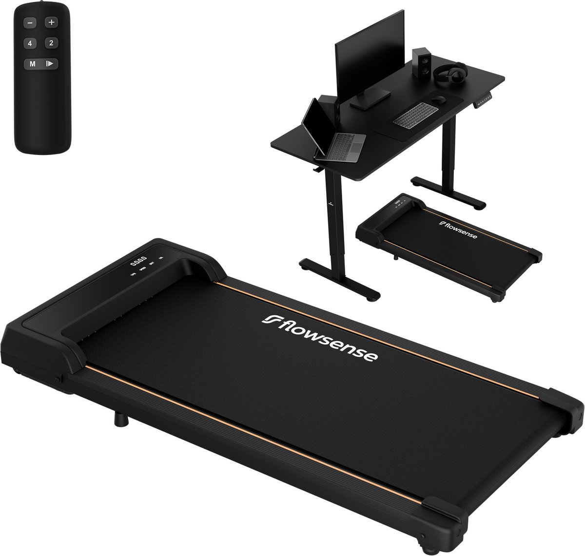 De Flowsense Loopband Walking Pad 1-6 km/u Elektrisch Inklapbaar in één oogopslag