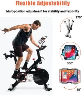 Gooseneck tablethouder voor spinningbike en loopband