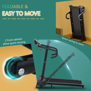 HOMCOM Motorized Laufband Schwarz 123x62x117 cm