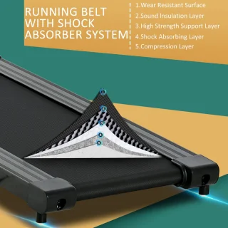HOMCOM Motorized Laufband Schwarz 123x62x117 cm