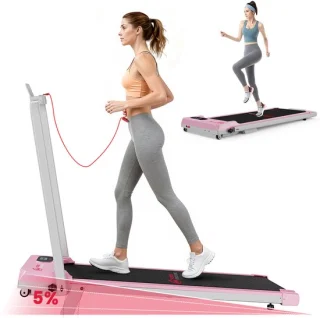 HOMEFITNESSCODE Opvouwbare loopband - Roze