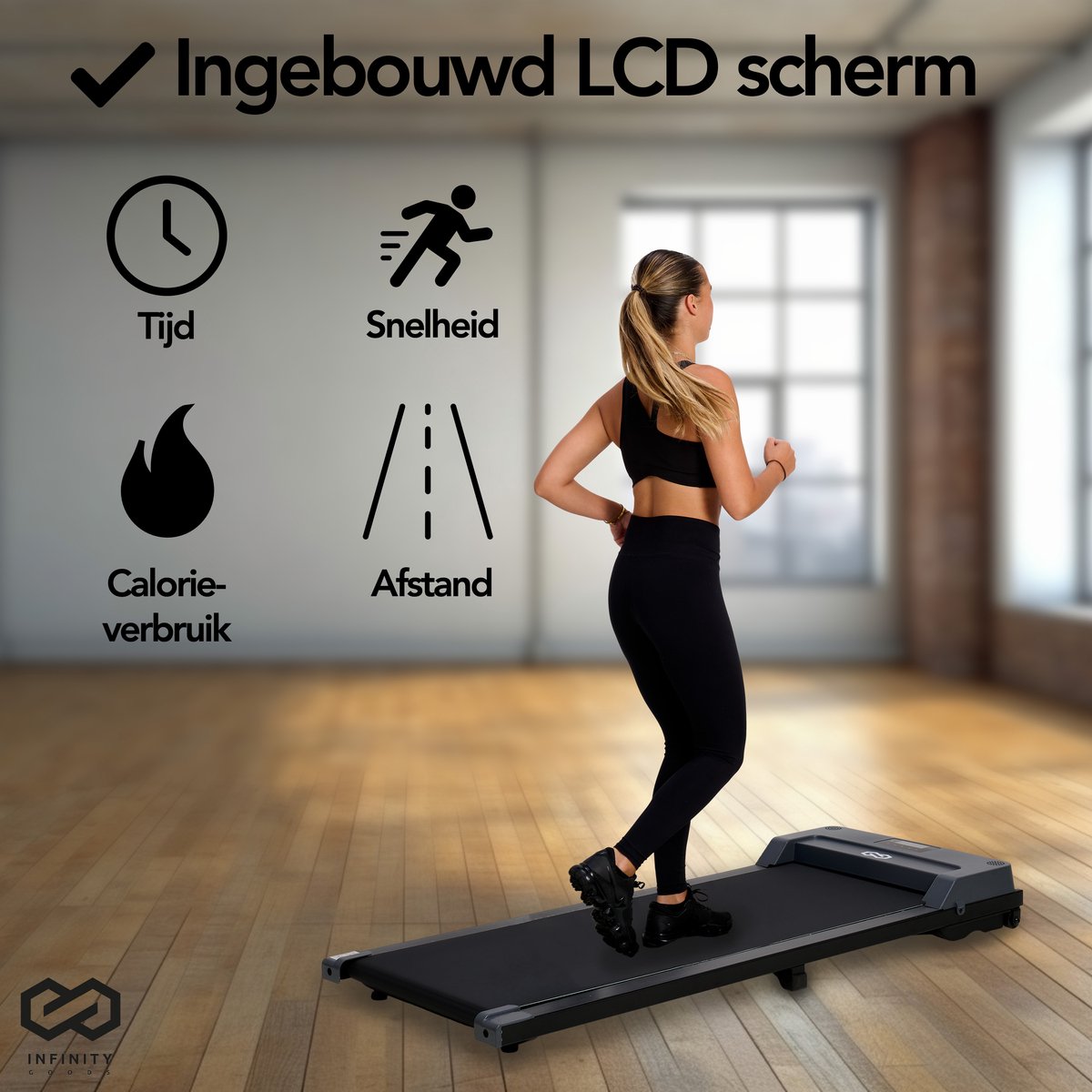 Wat vinden we goed aan de Infinity Goods Loopband Walking Pad Antraciet