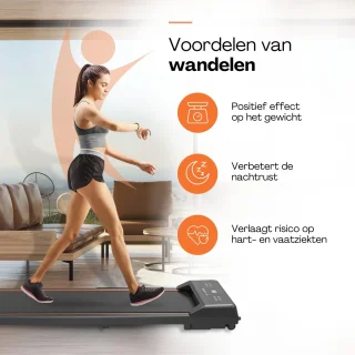 LaCardia elektrische loopband walking pad oranje