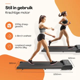 LaCardia elektrische loopband walking pad oranje