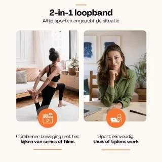 LaCardia elektrische loopband walking pad oranje