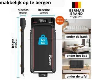 Loopband 3-in-1 opvouwbaar - Blauw