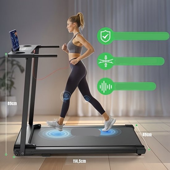Compacte opvouwbare loopband — praktisch trainen thuis