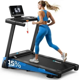 Loopband met automatische hellingshoek tot 15%, inklapbaar