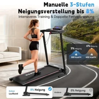Loopband met verstelbare helling en handrails