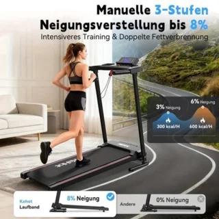 Loopband met verstelbare helling en handrails