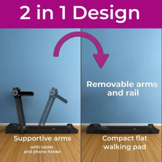 Loopband thuis - opvouwbaar fitnessapparaat - 54 x 120 cm - zwart