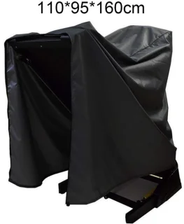 Loopbandafdekking van Oxford-doek, zwart, 110 x 95 x 160 cm