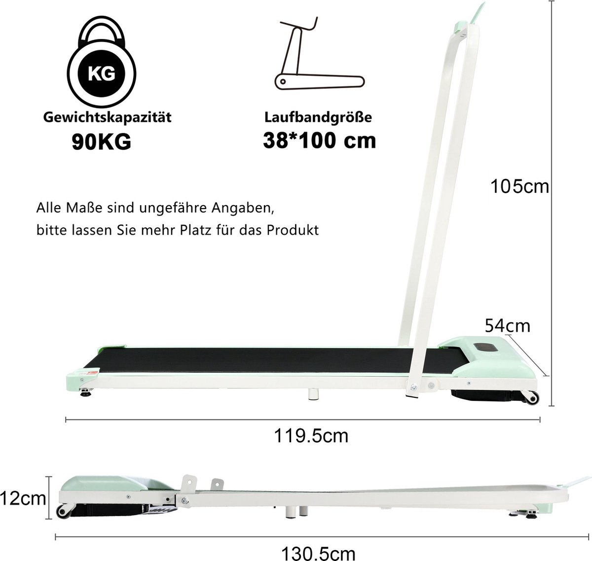 Wat vinden we goed aan de Merax Loopband 2-in-1 Opvouwbaar Groen