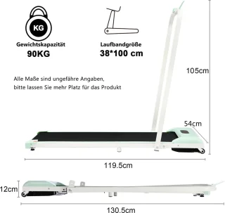 Merax Loopband 2-in-1 Opvouwbaar Groen