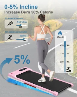 Opvouwbare 4-in-1 Loopband 2,5 PK Roze