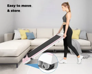 Opvouwbare elektrische loopband 2-in-1 roze