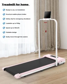 Opvouwbare elektrische loopband 2-in-1 roze