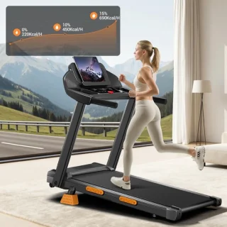Opvouwbare loopband zwart