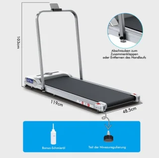 Opvouwbare Walking Pad Onder-bureau Loopband