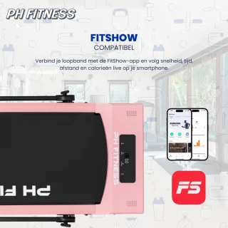 PH Fitness Jogger Pro Loopband CR-A1F-3 Roze