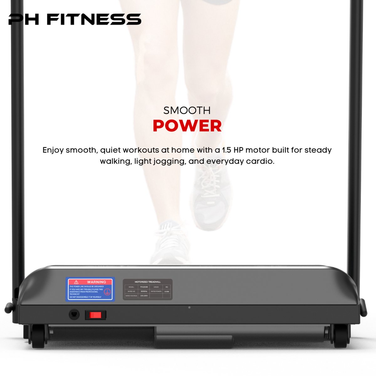 Wat vinden we goed aan de PH Fitness Loopband 10 km/u 1.5PK Opvouwbaar