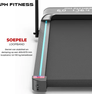 PH Fitness Loopband 10 km/u 1.5PK Opvouwbaar