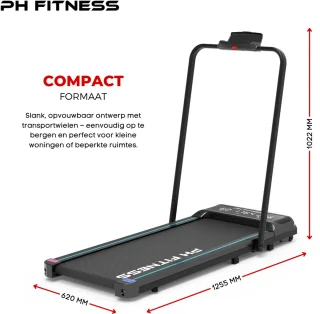 PH Fitness Loopband 10 km/u 1.5PK Opvouwbaar