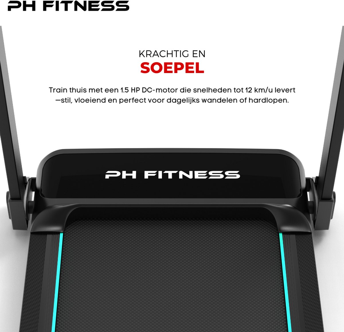 De PH Fitness TH-900 Loopband Opvouwbaar 1.5PK 12 km/u in één oogopslag