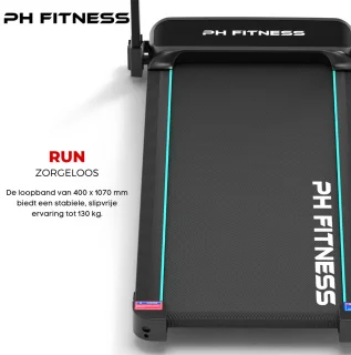PH Fitness TH-900 Loopband Opvouwbaar 1.5PK 12 km/u