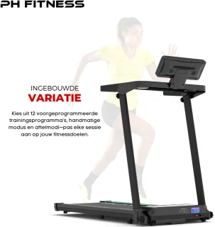 PH Fitness TH-900 Loopband Opvouwbaar 1.5PK 12 km/u