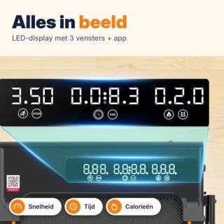 Ramypoket inklapbare loopband met leuning