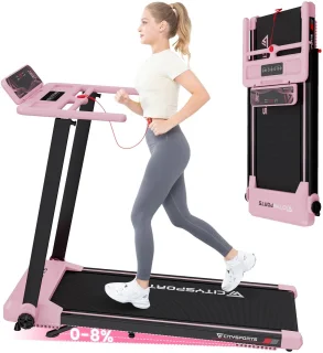 Rustive Loopband Elektrisch Inklapbaar Roze