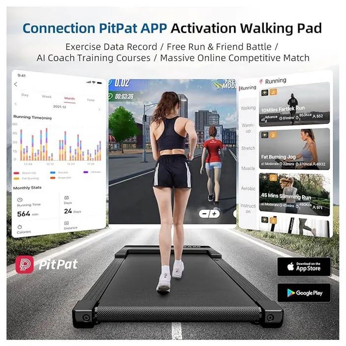 De Sattire Walking Pad 2-in-1 Loopband 2,2PK Opvouwbaar in één oogopslag