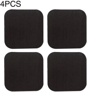 Schokdempende loopbandmat, zwart, 4 stuks