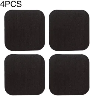 Schokdempende loopbandmat, zwart, 4 stuks