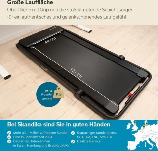 Skandika Nordik K12 Walking Pad Loopband Set zwart