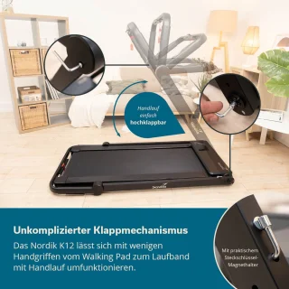 Skandika Nordik K12 Walking Pad Loopband Set zwart