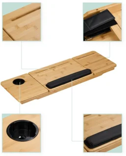 Solidchoice laptopstand voor loopband met verstelbare straps en houder